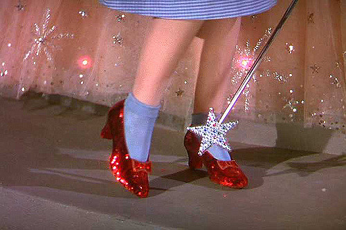 Dorothy's ruby slippered feet